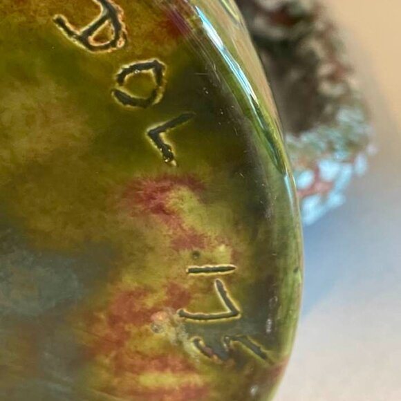 VTG 1975 Large Brutalist Art Pottery Virgo Tankard Stein Vase Signed & Dated - Picture 10 of 14